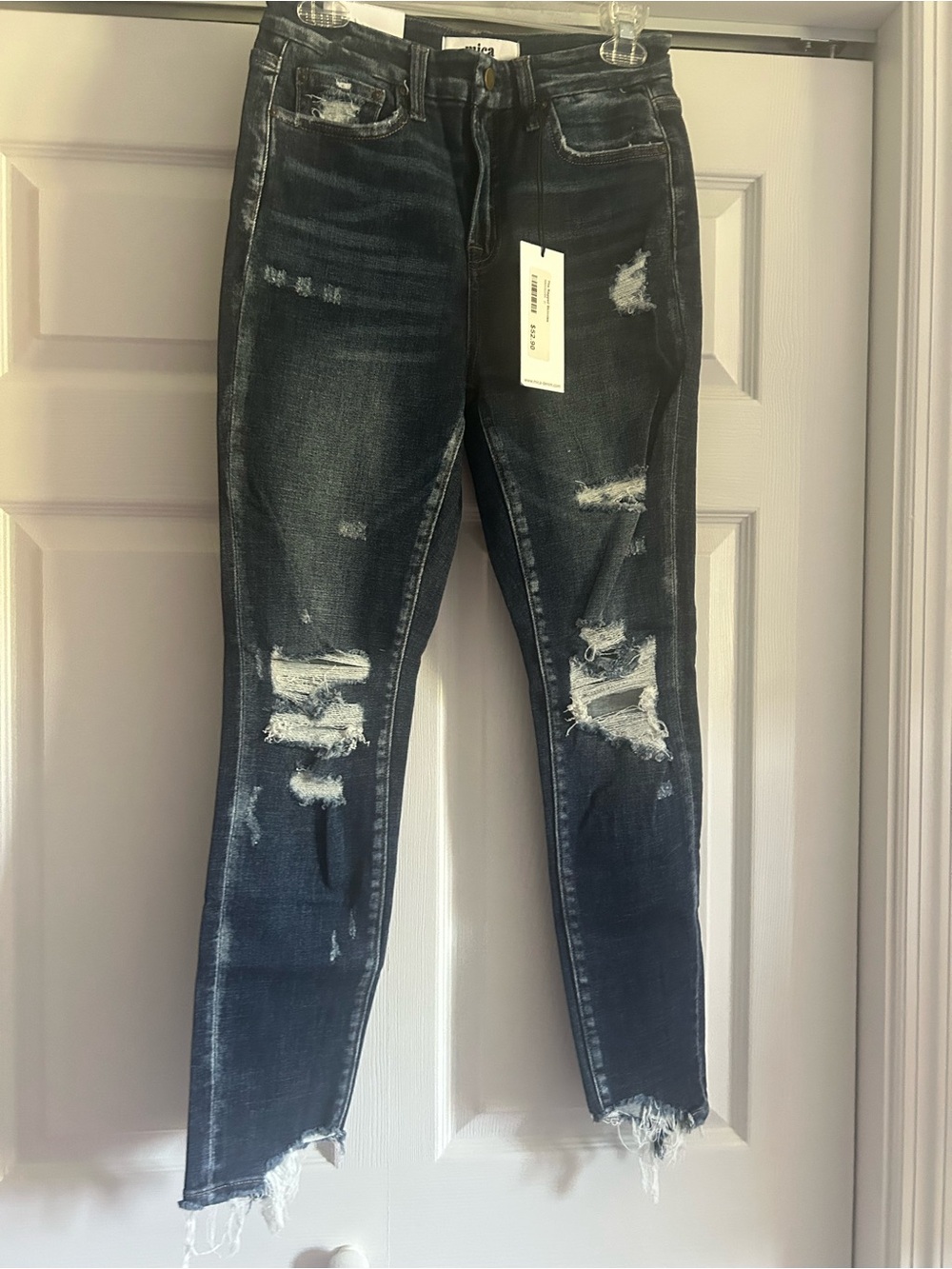 Skinny & stretchy Ripped Jeans - Dark Indigo